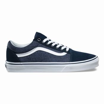 Férfi Vans Suede & Suiting Old Skool Tornacipő VA1367259 Kék